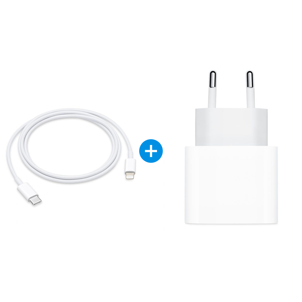 Apple Lightning naar USB-C Kabel – 1 Meter + Apple USB-C Adapter 20W